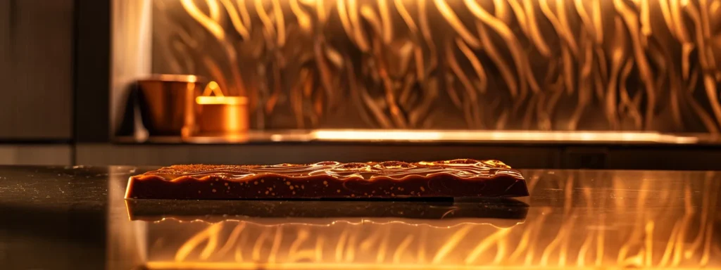 a professional business showcasing a visually inspired mozart travel chocolate bar at dallmann confections.